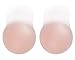 Women Breast Petals Lift Nipplecovers Strapless Backless Bra Adhesive Wedding Dress Bras Beige Round