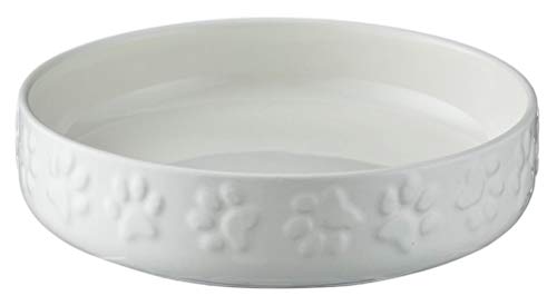 Mason Cash Cat Bowls Bright Coloured Cat Saucer Heavyweight, 13 cm Diameter, Cream