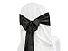 MDS Pack of 50 PCS Satin Chair Sashes Charmeuse Sateen Dining Chair Bows Ribbon Ties Back Sash for Wedding Party Birthday Home Hotel Restaurant Banquet Decoration (7 x 108 Inch, Black)