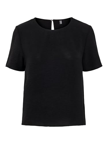 PIECES Pcanna SS Haut à col Rond Noos BC, Noir, S