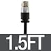 Mediabridge™ Coaxial Cable (1.5 Feet) with F-Male Connectors – Dual Shielded - Flex Series - Digital Audio/Video Cable - Black - (Part# CJ01-MBF-N1)