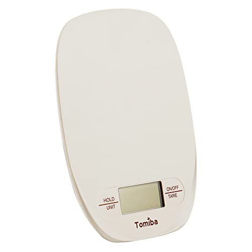 Tomiba Food Kitchen Scale Measures in Grams and Ounces for Cooking Baking Keto and Meal Prep EK6011 Cream