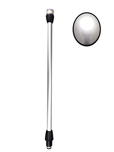 Pactrade Marine LED All-Round Long Stern Light Plugin Aluminum Pole, 24" L
