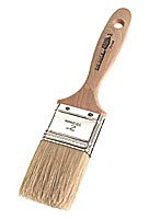 Osborn 70070 Pure China Bristle Varnish Brush with Plastic Beaver Tail Handle, 2" Overall Width, 2-3/4" Trim Length, White