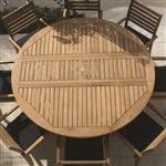 Royal Teak DLT6 6 in. Round Drop Leaf Table