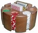 Solid Wood Poker Chip Carousel 200 Chip Capicity