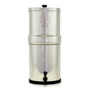 Travel berkey with two 7" white ceramic filters