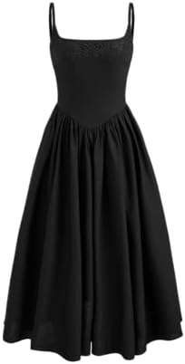 solid bowknot corset midi dress Solid bowknot strap ruffled hem layered dress- id.wh328210-W