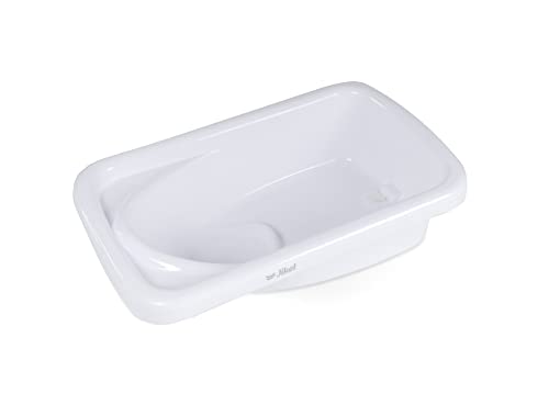 Jikel Ripple Standing Bath and Changing Table,Compact and Easy Folding,Wheeled, Drain Pipe,Parent Organizer,Standalone Bathtub, One-Handing Folding(Grey)