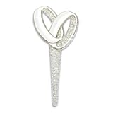 Oasis Supply Cupcake/Cake Double Wedding Ring Picks, 2-Inch, Silver, 12-Pack