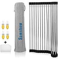 Kitchen Plunger - Samshow Roll Up Dish Drying Rack (Square Rod Design) Large Size 17.78" x 12.75" Stainless Steel with Anti Slip Silicone Cover