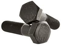 Newport Fasteners M18 x 160mm Hex Cap Screw Metric Class 8.8 Plain Steel (Quantity: 10 pcs) M18-2.5 x 160mm Hex Bolt/Coarse Thread/Partially Threaded 48mm inches of Thread/DIN 931