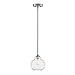 Linea di Liara Ariella Casella Farmhouse Glass Pendant Lighting for Kitchen Island Modern Brushed Nickel Large Pendant Light Hanging Light Fixture with Clear Blown Glass Shade, UL Listed