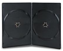 Vision Media 25 X Double Slim 7mm Black DVD/CD/BLU RAY Case - Image 3