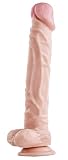 SHEQU Realistic Dildo with Suction Cup, 10 Inch Silicone Dildo for…