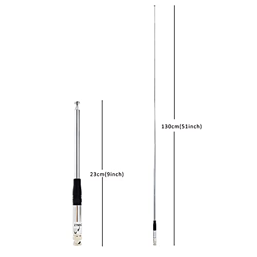 HYS 27Mhz Antenna 9Inch to 51inch Telescopic/Rod HT Antennas for CB