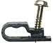 STEREN Coaxial Cable Clips - Cable Holder - Siding Clips for Hanging - Cord Holder for Desk - Cable Clamps - Cord Clip - Wire Organizer Clips - Tv Mount Screws (Black, 100 Count - Dual Screw)