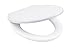 LDR 050 1020WT-SC Slow Closing Plastic Toilet Seat for Round Toilets Solid White