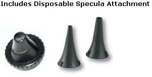 New RA Bock 3.2V Bright White LED Otoscope Set Includes Disposable Specula Adaptor and 3 Sizes of reuseable Specula Plus Zippered Leathette Case