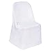 Efavormart 10pcs Polyester Linen White Folding Chair Cover Dinning Chair Slipcover for Wedding Party Event Banquet Catering
