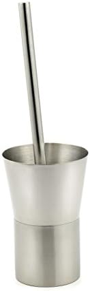 StainlessLUX 71189 Two-Tone Stainless Steel Toilet Bowl Brush - Quality Bath Accessory for Your Home