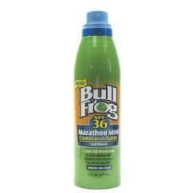 Bull Frog Sunblock Marathon Mist Continuous Spray, SPF 36 6 fl oz (177 ml)