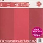 Craft Smith 12-inch by 12-inch Paper Pad, Reds, 48 Sheets