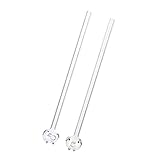 YARNOW 2Pcs Glass Straws Drinking Straws Pig Head