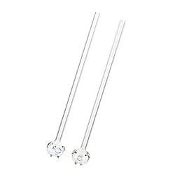 YARNOW 2Pcs Glass Straws Drinking Straws Pig Head