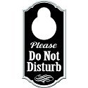 Do Not Disturb Door Hanger Popular for Massage Therapist In Sessions, Nursing or Breast Feeding Moms, Yoga Studio, Bed and Breakfast (Black and Silver)