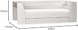 Julian Bowen Cyclone Daybed Taupe with Storage & Shelving Unit view 2