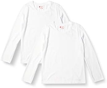 [ヘインズ] Hanes Japan Fit for HER クルーネックロングスリーブTシャツ 2枚組 HW5430 レディース