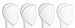 L. Erickson Metal Wave Headband 4-Pack - Gold/Silver/Rose Gold/Gunmetal
