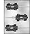 3 Pack- Race Car Sucker Mold