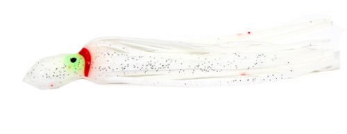 Boone Squid Skirt Lure (Pack of 2), White Sparkle