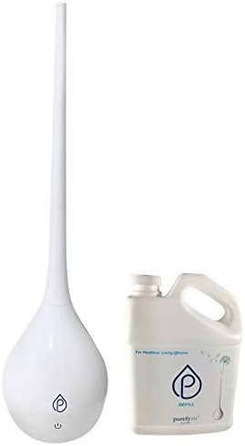 PUREFYPurefyair Dual Purpose Ultrasonic Purifier Humidifier + One Refill (1x2L Bottle) Hypoallergenic, Unscented, No Residue. Healthier Home Environment in Flu/Allergy Season