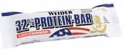 THREE PACKS of Weider Nutrition 32% Protein Bar Strawberry 60g