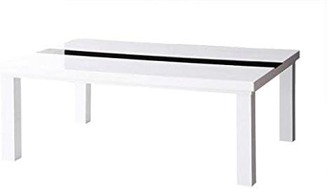 Amazon Co Jp Moca Tu リッチに輝くガラス 鏡面こたつ 長方形 105 75 本体 単品 ラスターホワイト ホーム キッチン