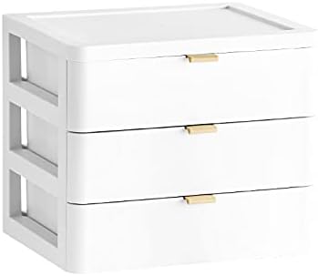 Amazon Forthcan 収納ケース 収納ボックス 引き出し 小物 収納ボックス 上 小物収納 小物入れ引き出し 化粧品収納 文房具収納 机上収納 ホワイト 3段 収納ケース ボックス オンライン通販