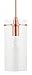Effimero Large Stem Hung Clear Glass Contemporary Pendant Light. Copper Fixture with Adjustable Hanging Height. Industrial Edison Modern Style. UL Listed, Linea di Liara LL-P315-CU