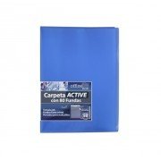 A4 Folder 80 Pockets Active Supra Assorted Colour
