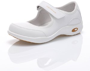 white mary jane nursing shoes