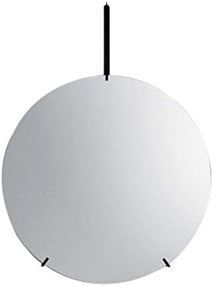 おすすめ特集 ラウンドぶら下げミラー Hdメタルチェーン壁掛けミラー現代スタイリッシュなシンプルで豪華な飾るスーツ用浴室ドレッシングテーブル 化粧鏡 Color 70cm Black Size