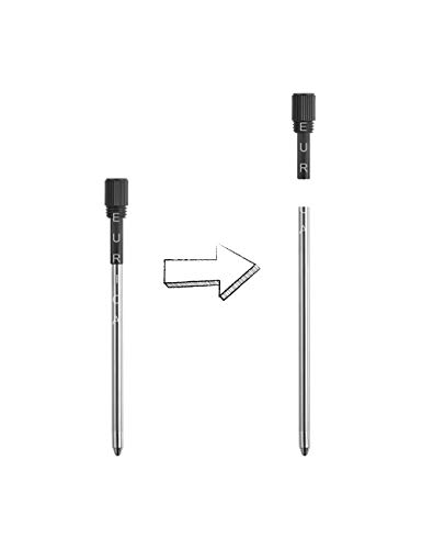 Pen Refills Replacement Ballpoint 3.2'' inch (can be cut into 2.75”) for Pens with Big Diamond Crystal on Top Diamond Crystal Stylus Pens Metal Refill in Storage Case Black Ink Medium Pack of 40
