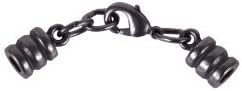 3mm (1/8") Gun Metal Glu-N-Go End Caps, Jewelry Findings-Clasps