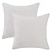 Home Brilliant 2 Pack Ultra Soft Velvet Solid Decorative Toss Throw Pillow Cover for Couch Bed Chair, 18x18 inches(45x45cm), White