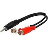 3.5MM Stereo Male to Two RCA Female 6 inch