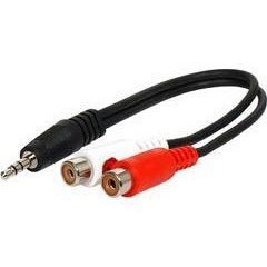 3.5MM Stereo Male to Two RCA Female 6 inch