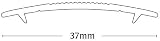 Interfloor Carpet/Flooring Door Strip 5 Pack Silver 2700mm Screws Included view 2