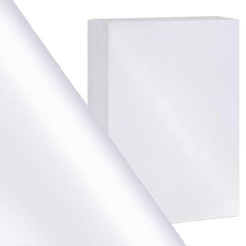 VGOODALL 72 Blatt Perglanz-Papier, DIN A4 Weiss-Metallic Bastelpapier mit Perlmutt-Schimmer Glitzerpapier 250 g/m²